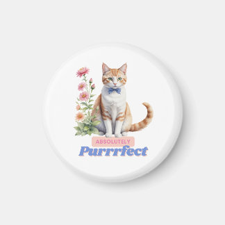 Aimant Chat Whimsical "Absolument Purrfect"