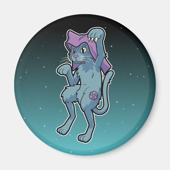 Aimant Chat Yokai japonais - Cute Bakeneko (Devant)