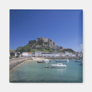 Aimant Château Mont Orgueil et port, Gorey, Jersey