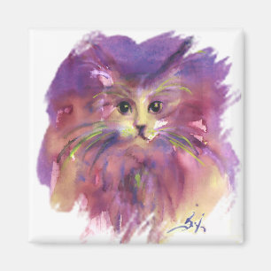 AIMANT CHATON VIOLET, PORTRAIT DE CHAT