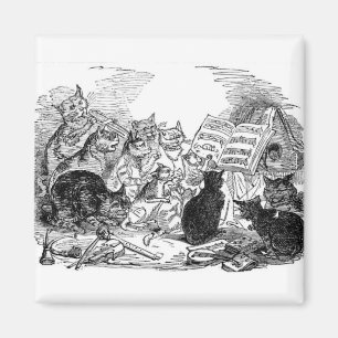Aimant Chats chanteurs vintage