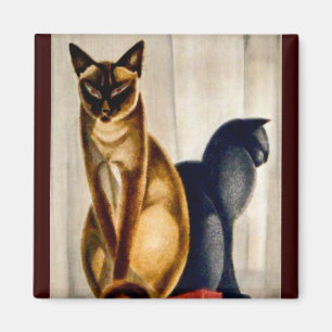 Aimant Chats d'art déco