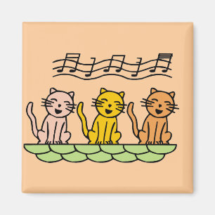 Aimant Chats de chant T-shirts et cadeaux