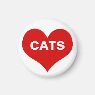 Aimant Chats de coeur (Amour)