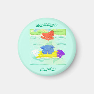 Aimant Chats de famille d'été