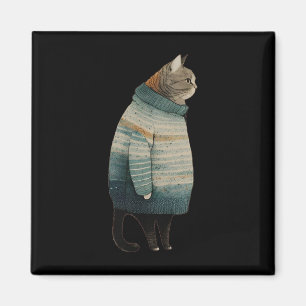 Aimant Chats de Noël Fun Kitts Animaux Gris Gris Chat En