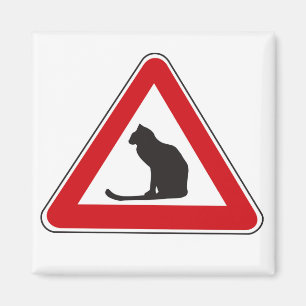 Aimant Chats de prudence, Signal de circulation, Italie