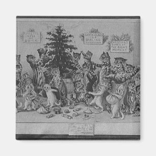 Aimant chats décorant l'arbre de Noël