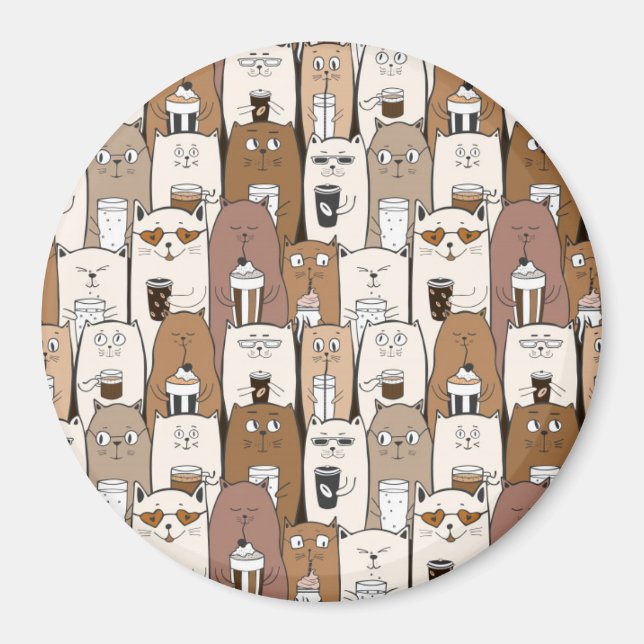 Aimant Chats mignons (Devant)