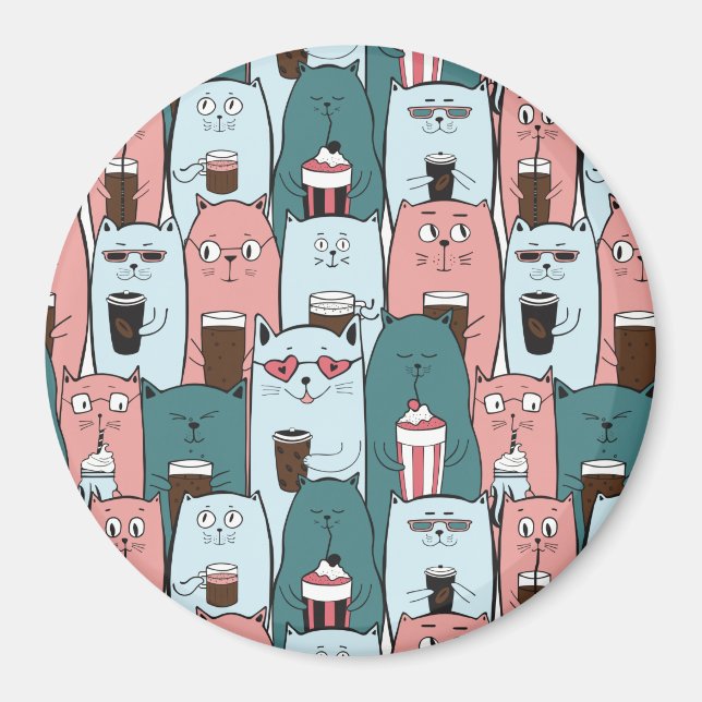 Aimant Chats mignons (Devant)