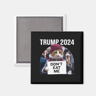 Aimant Chats Ne Me Mangez Pas Pour Trump 2024 