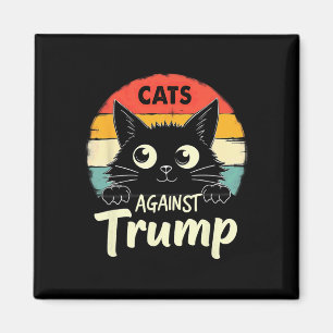Aimant Chats noirs rétro contre Trump