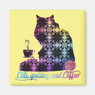 Aimant Chats, piquer et café