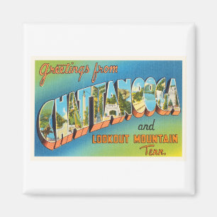 Aimant Chattanooga Tennessee TN Vintage voyage Souvenir