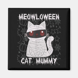 Aimant Chatte Noire Momie Halloween