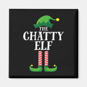 Aimant Chatty Elf Correspondance Famille Groupe Noël Fête