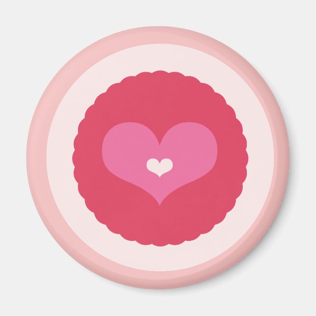 Aimant Chaud rose amoureux amour Saint Jacques Saint Vale (Devant)
