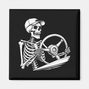 Aimant Chauffeur de camion de squelette - Gros camionneur