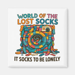 Aimant Chaussettes Danoises Drôle Monde Manquant Mais Pas