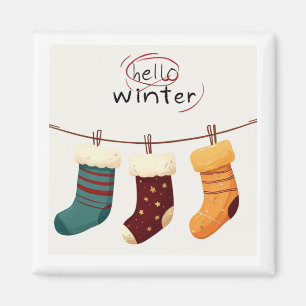 Aimant chaussettes de Noël cadeaux