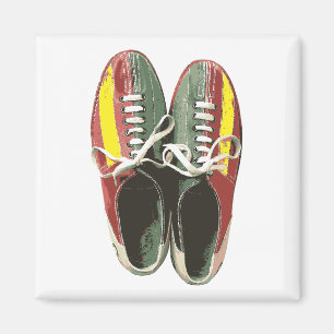 Aimant Chaussures de Bowling vintage Retro Chaussure de B