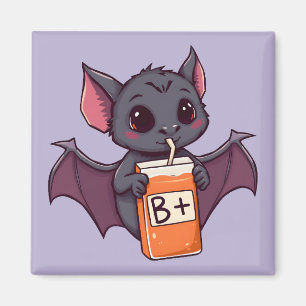 Aimant Chauve-souris mignonne buvant du jus de boîte de t