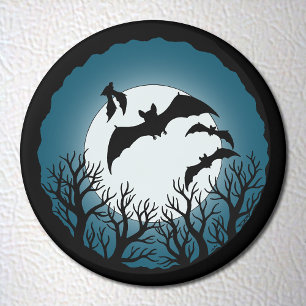 Aimant Chauves-souris et arbres contre la lune