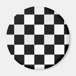 Aimant Checkered noir et blanc