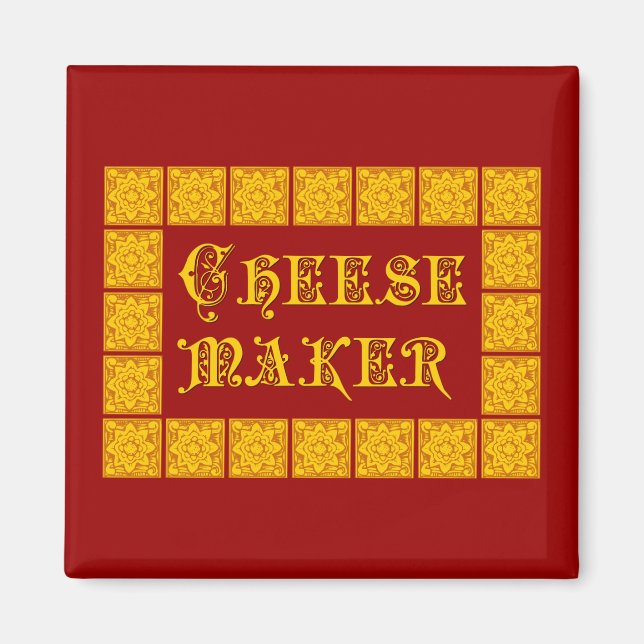 Aimant Cheese Maker Cuisine Vintage Art (Devant)