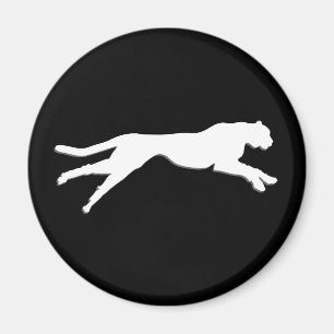 Aimant Cheetah d'art graphique blanc