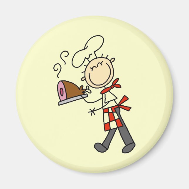 Aimant Chef Au Jambon Cuit (Devant)