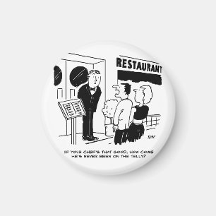 Aimant Chef au restaurant Not Bein on Television Cartoon
