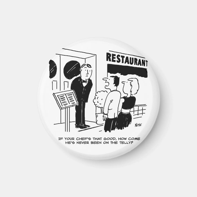 Aimant Chef au restaurant Not Bein on Television Cartoon (Devant)