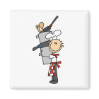 Chef avec pots et pots