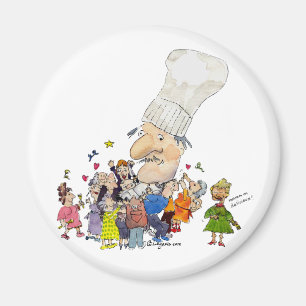 Aimant Chef drôle de Français de bande dessinée