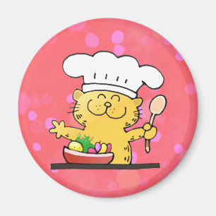 Aimant Chef drôle drôle de la bande dessinée   Kitty