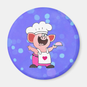 Aimant Chef porcin drôle drôle T de la chemise   de che