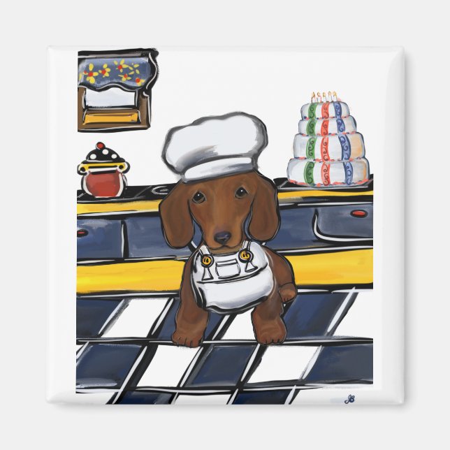 Aimant Chef Red Doxie (Devant)