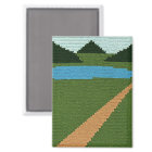 Chemin Dirt Grass Lake Hills Crochet artistique Im
