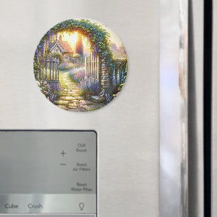 Aimant Chemin du jardin enchanté Cottagecore