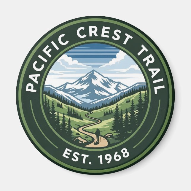 Aimant Chemin Pacific Crest (Devant)