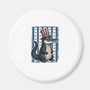 Aimant Chemise à motif de gravure vintage d'alligator pat