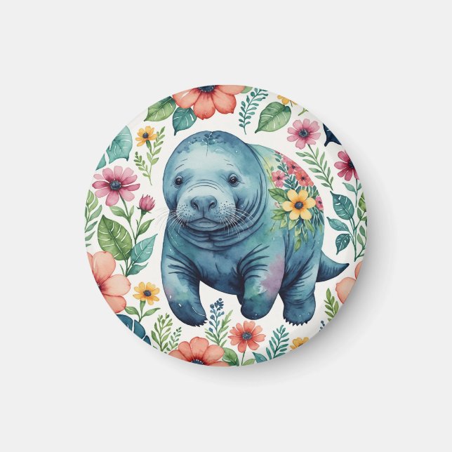 Aimant Chemise bébé Manatee (Devant)