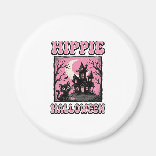 Aimant Chemise de chat de maison hantée vintage Halloween