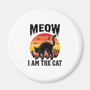 Aimant Chemise de chat Halloween Miaou Design de chat noi