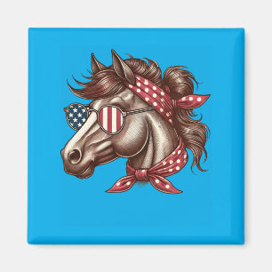 Aimant Chemise de cheval du 4 juillet pour femmes et fill