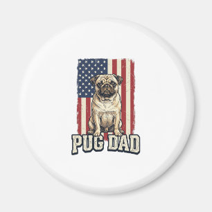 Aimant Chemise de chien avec gravure vintage patriotique 