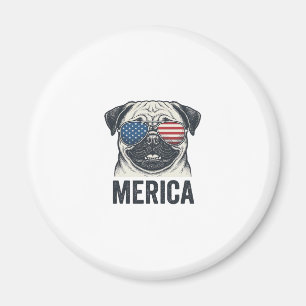 Aimant Chemise de conception de gravure vintage Merica Pu