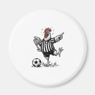 Aimant Chemise de gravure vintage de football de poulet d