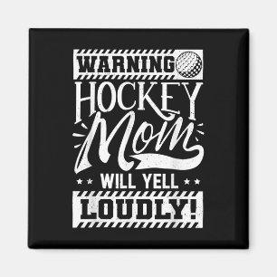 Aimant Chemise de maman de hockey sur gazon Femmes Amateu
